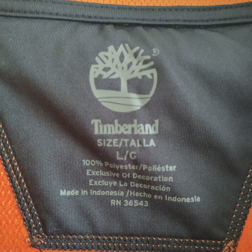 Men's Timberland Orange Half Zip Jacket - Picture 4 of 5